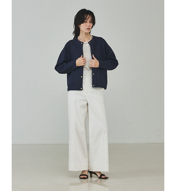 qualite「ダブルフェイスニットカーディガン【予約】」|カーディガン|