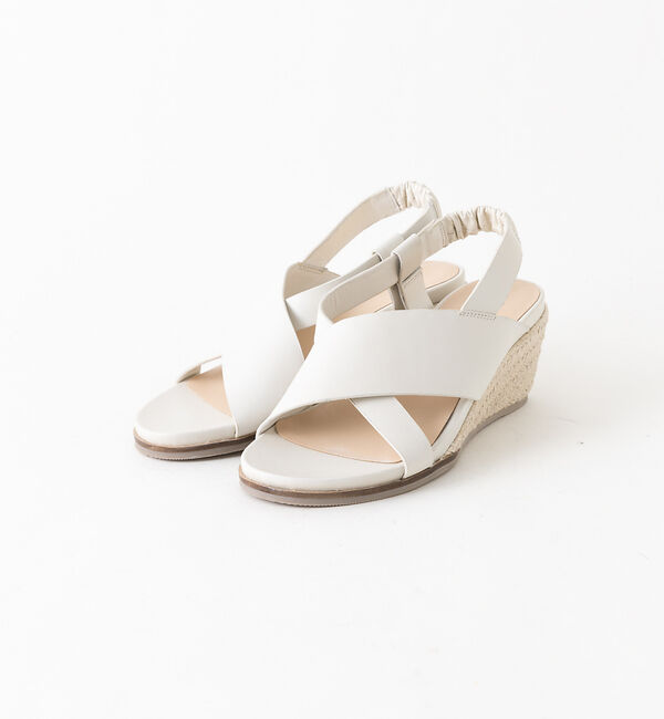 AU BANNISTER「【販売店舗限定】ジュートウエッジヒールサンダル」|サンダル|オフホワイト