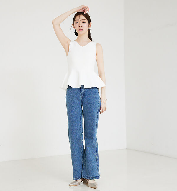 SELFIST「ペプラムノースリーブニット」|ニット・セーター|