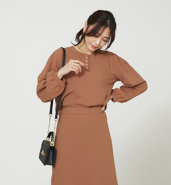 abahouse mavie「カットジョーゼット2WAYブラウス」|Tシャツ・カットソー|