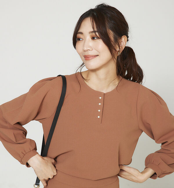 abahouse mavie「カットジョーゼット2WAYブラウス」|Tシャツ・カットソー|