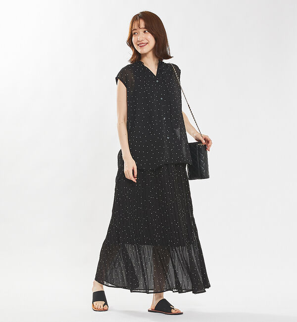 abahouse mavie「【セットアップ対応】シアープリーツスカート」|スカート|