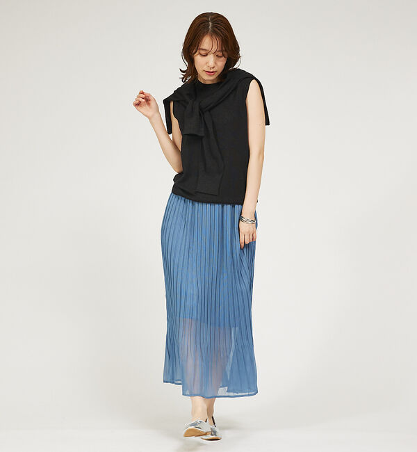 abahouse mavie「【セットアップ対応】シアープリーツスカート」|スカート|