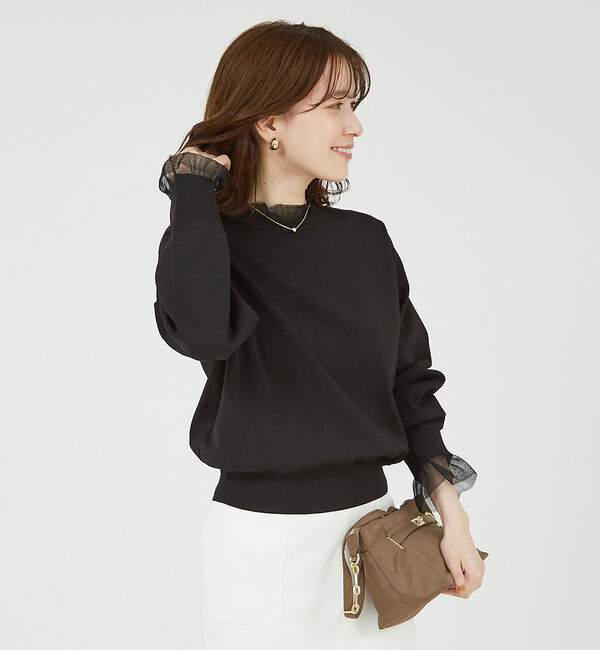 abahouse mavie「シアーフリルコンビセットアップ」|その他|