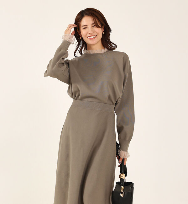 abahouse mavie「シアーフリルコンビセットアップ」|その他|