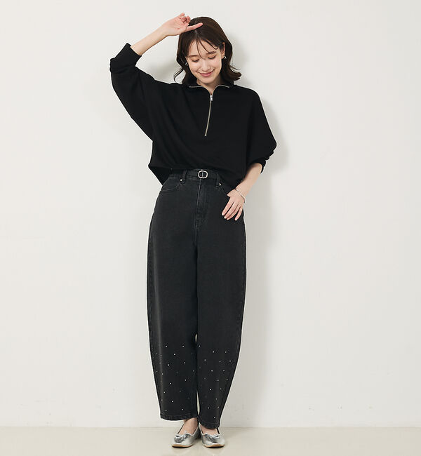 abahouse mavie「オリジナルカーブデニム（ラインストーン付き）」|デニム|