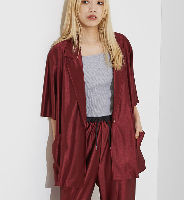 NOMINE「シングル 半袖ジャケット」|その他|ボルドー