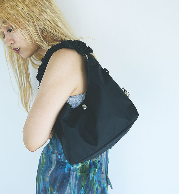 NOMINE「【Drifter】 ギャザー ハンドル 2WAY バッグ」|ハンドバッグ|ブラック