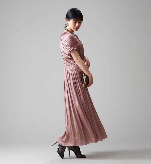 TIARA「【メルローズ50周年限定】ヴィンテージサテンギャザードレス」|ドレス|