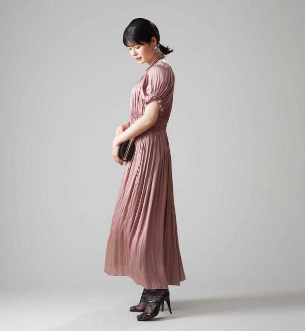 TIARA「【メルローズ50周年限定】ヴィンテージサテンギャザードレス」|ドレス|