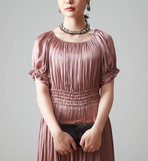 TIARA「【メルローズ50周年限定】ヴィンテージサテンギャザードレス」|ドレス|