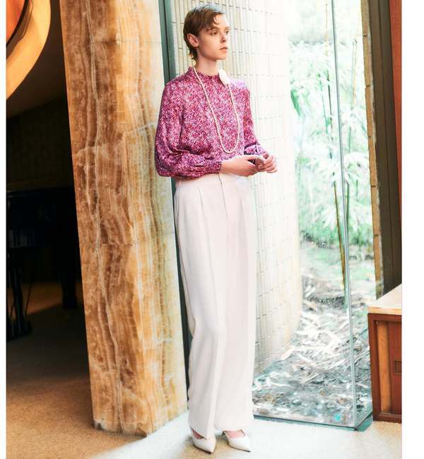 TIARA「カラースパングルプリントボリュームスリーブブラウス」|シャツ・ブラウス|