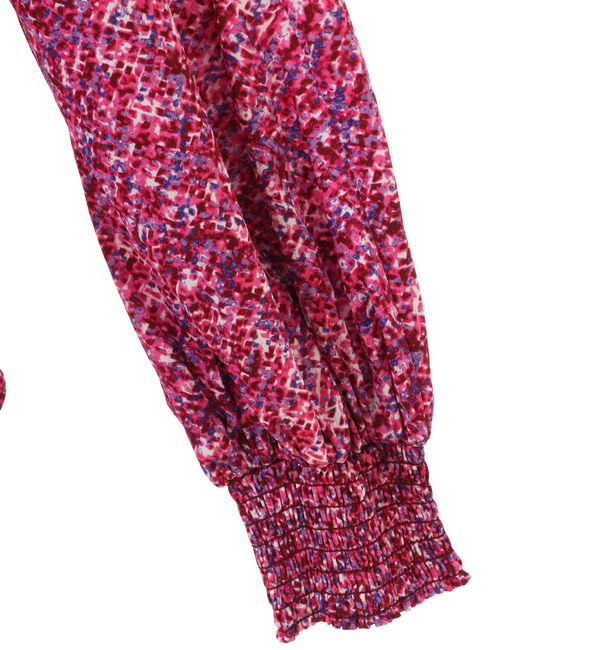 TIARA「カラースパングルプリントボリュームスリーブブラウス」|シャツ・ブラウス|