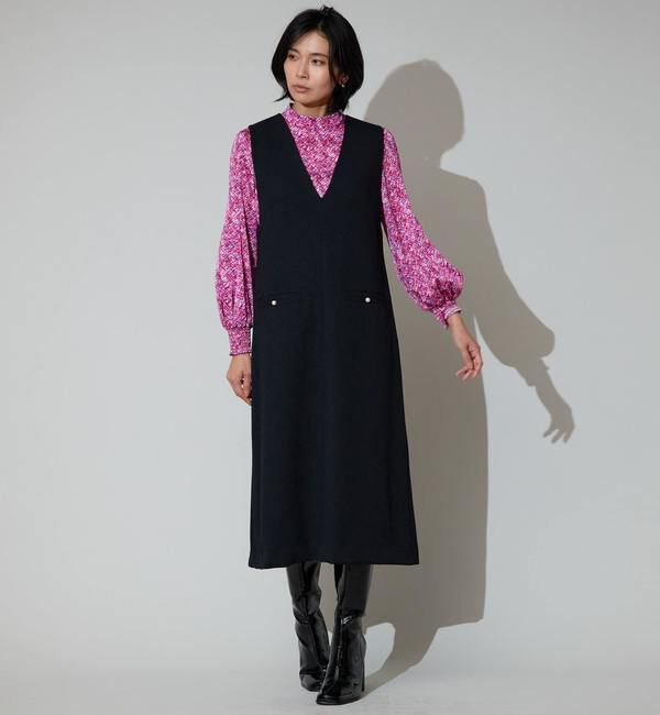 TIARA「カラースパングルプリントボリュームスリーブブラウス」|シャツ・ブラウス|