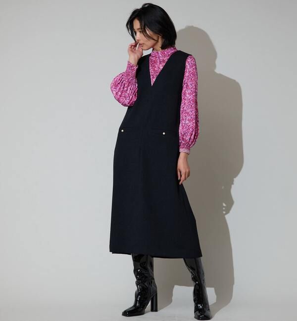 TIARA「カラースパングルプリントボリュームスリーブブラウス」|シャツ・ブラウス|