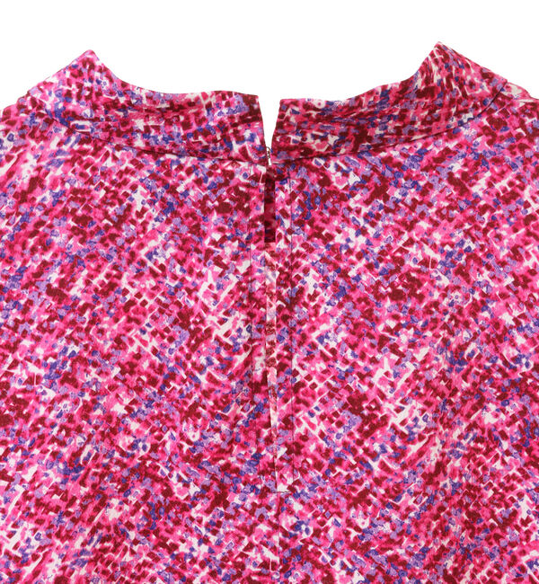 TIARA「カラースパングルプリントボリュームスリーブブラウス」|シャツ・ブラウス|