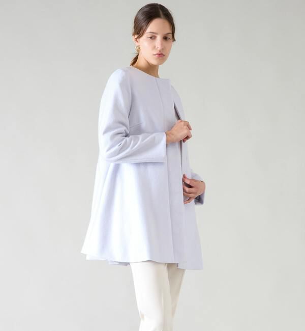 TIARA「ティアードフレアコート」|その他|サックス