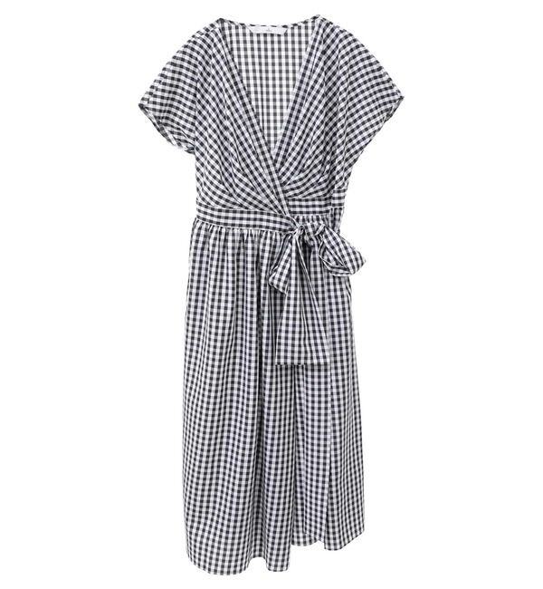 TIARA「ギンガムカシュクールワンピース」|ワンピース|