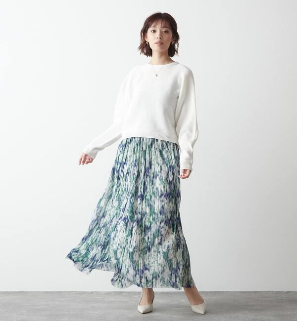 Liesse「ほぐし柄プリーツスカート」|スカート|