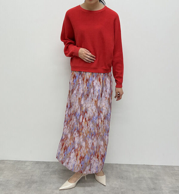 Liesse「ほぐし柄プリーツスカート」|スカート|