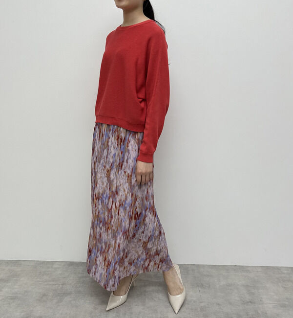 Liesse「ほぐし柄プリーツスカート」|スカート|