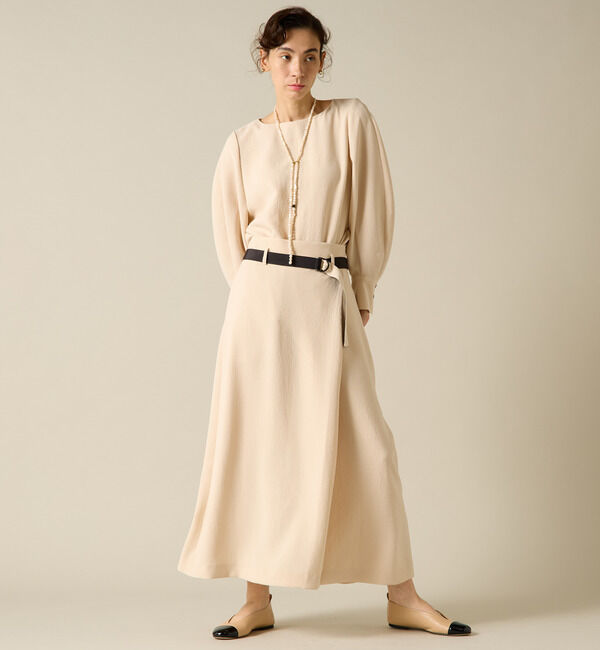 Liesse「バックサテンバイカラーベルトスカート」|スカート|