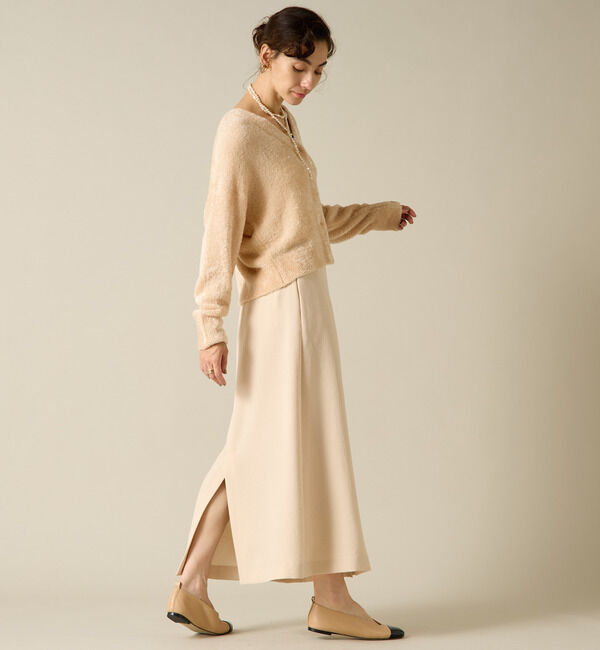 Liesse「バックサテンバイカラーベルトスカート」|スカート|