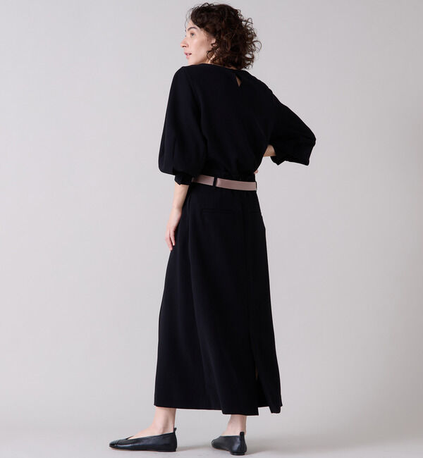 Liesse「バックサテンバイカラーベルトスカート」|スカート|