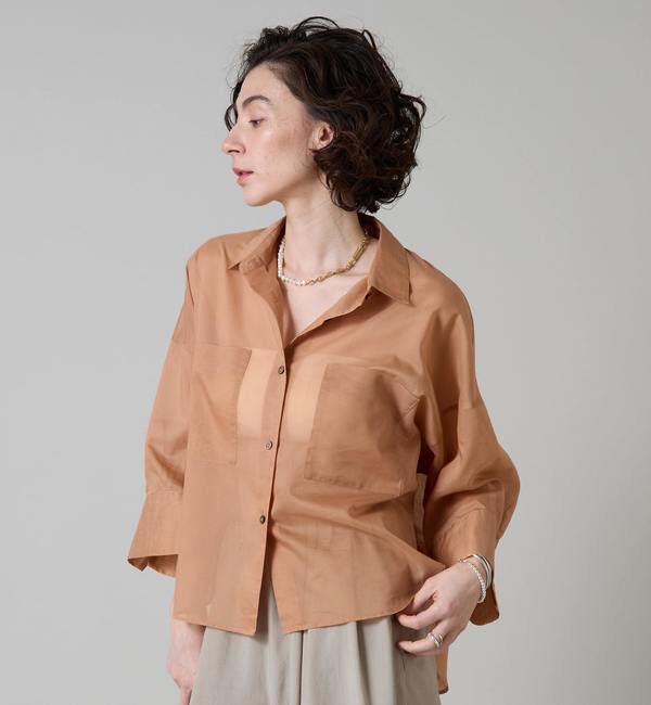 Liesse「《大草直子さん着用》シアーショートシャツ」|シャツ・ブラウス|