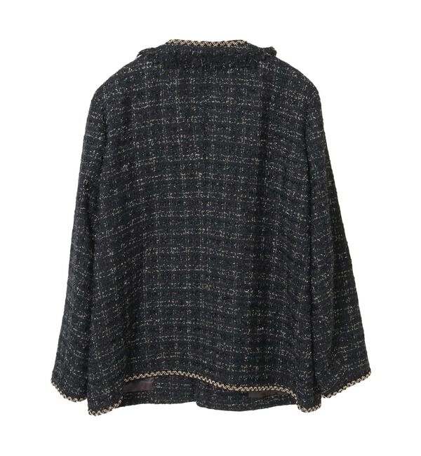 Liesse「ブレード使いノーカラーツイードジャケット」|ノーカラージャケット|