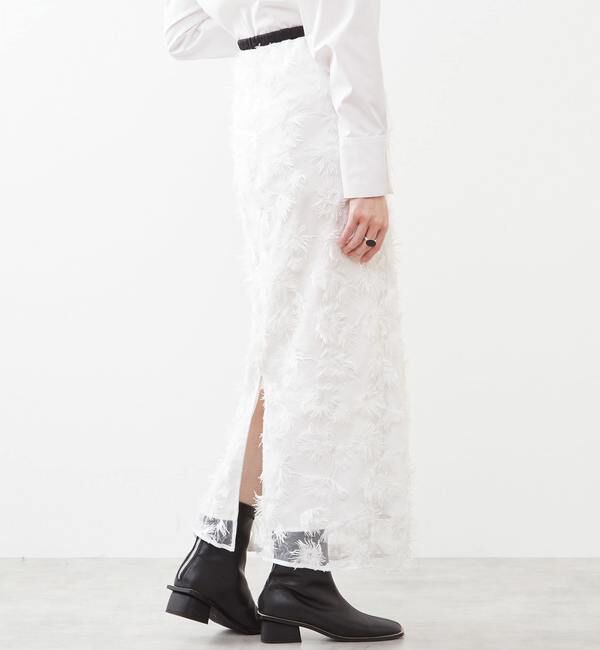 Soffitto「チュール刺繍Iラインスカート」|スカート|