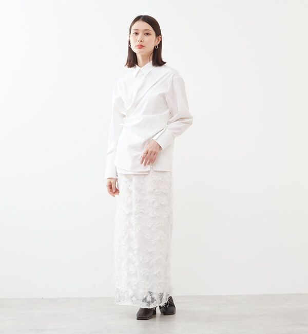 Soffitto「チュール刺繍Iラインスカート」|スカート|
