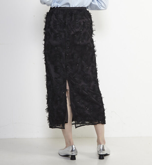 Soffitto「チュール刺繍Iラインスカート」|スカート|