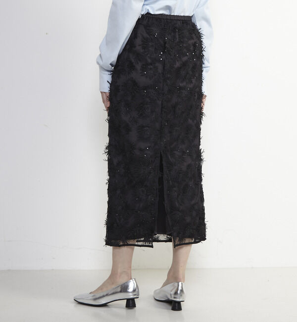 Soffitto「チュール刺繍Iラインスカート」|スカート|