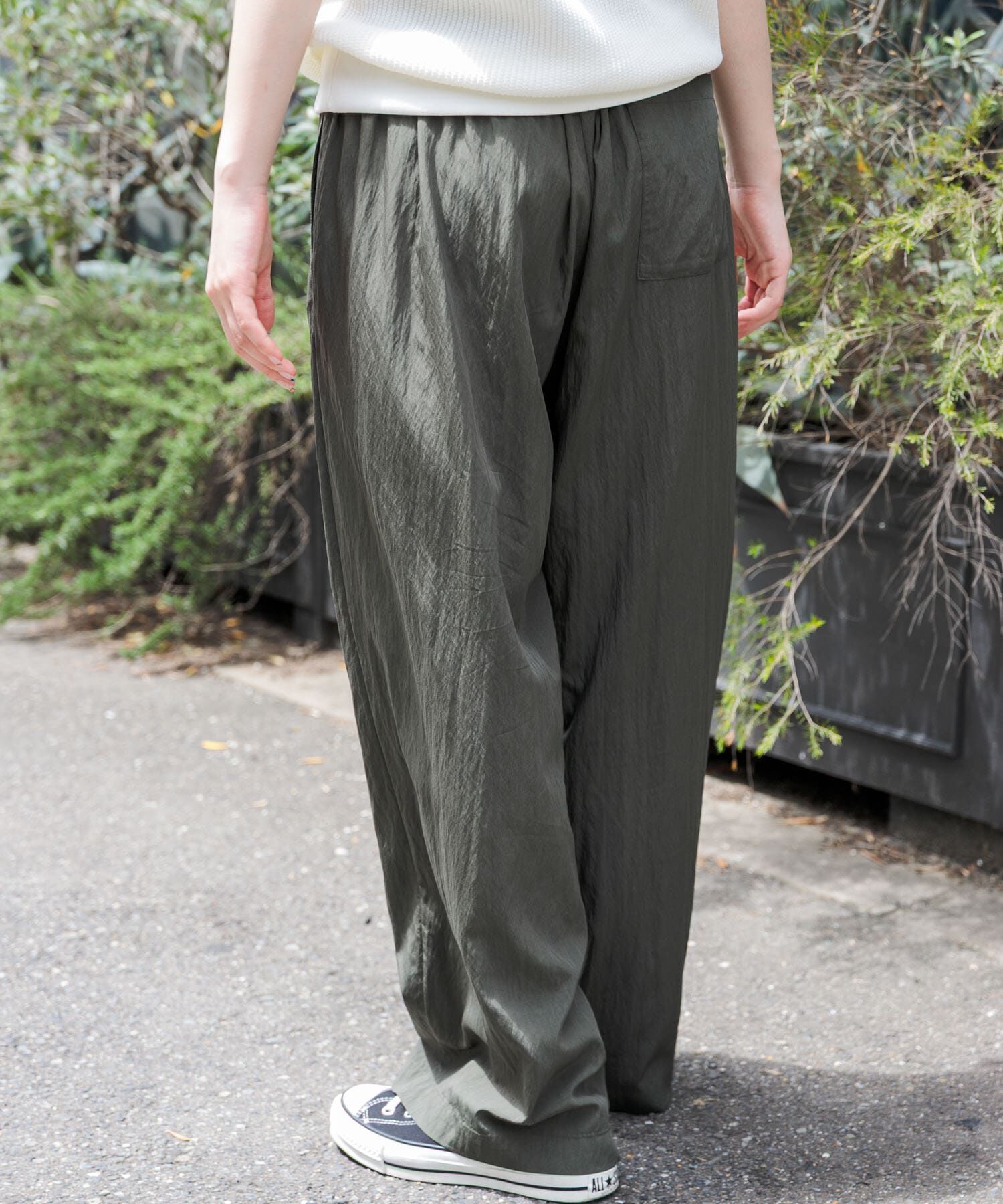 URBAN RESEARCH DOORS「FORK&SPOON　レーヨンナイロンイージーパンツ」|その他|カーキ