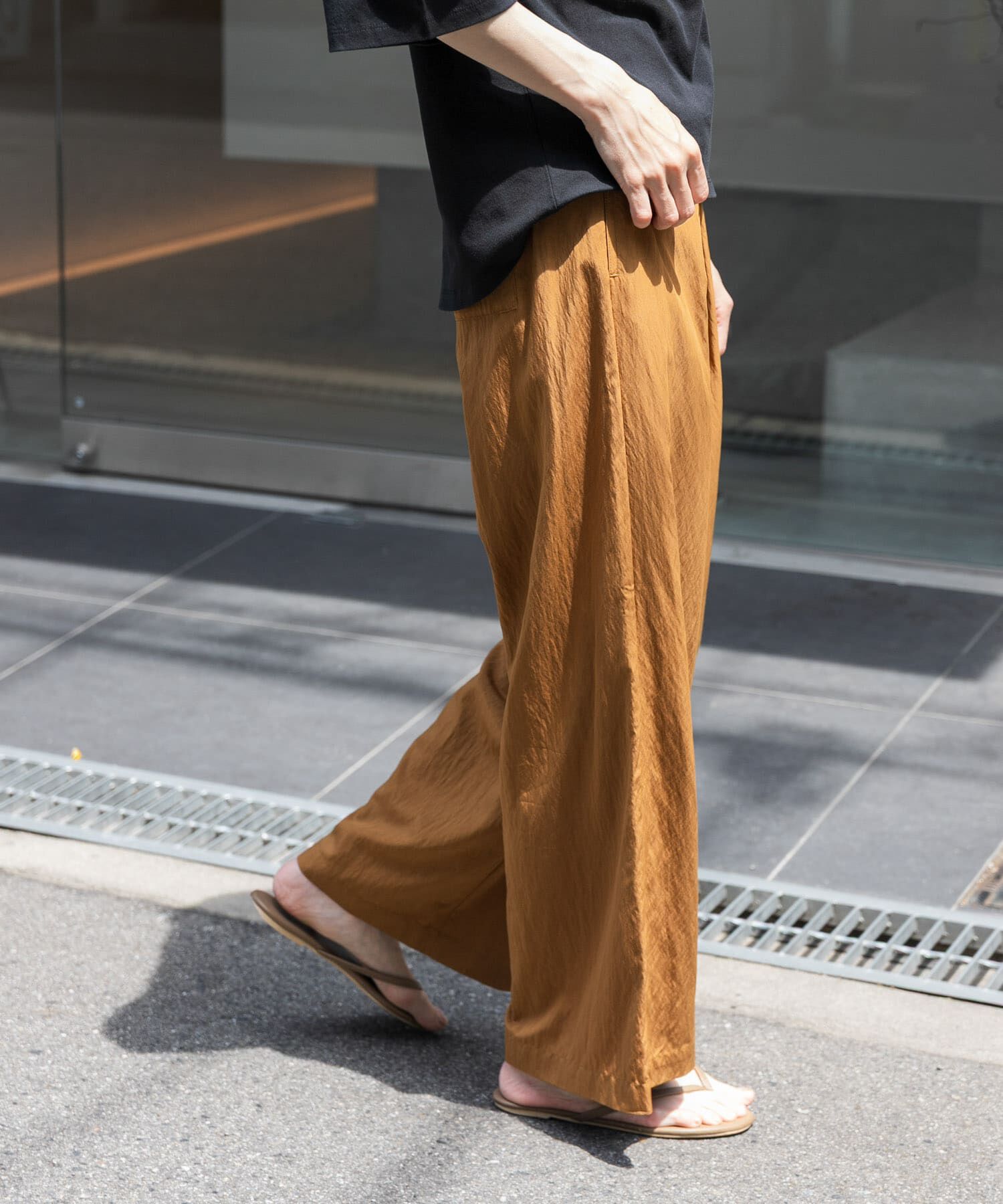 URBAN RESEARCH DOORS「FORK&SPOON　レーヨンナイロンイージーパンツ」|その他|キャメル