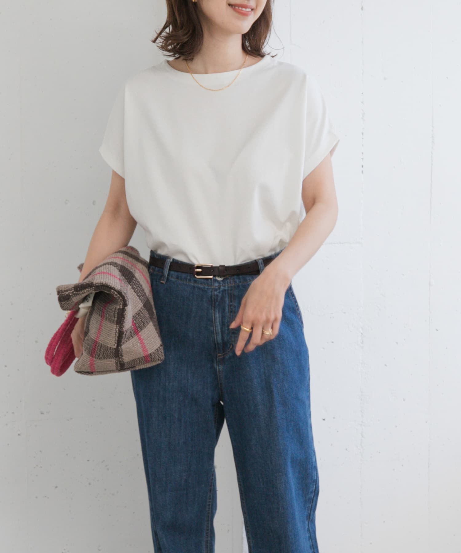 URBAN RESEARCH DOORS「ドライコットンボートネックプルオーバー」|Tシャツ・カットソー|