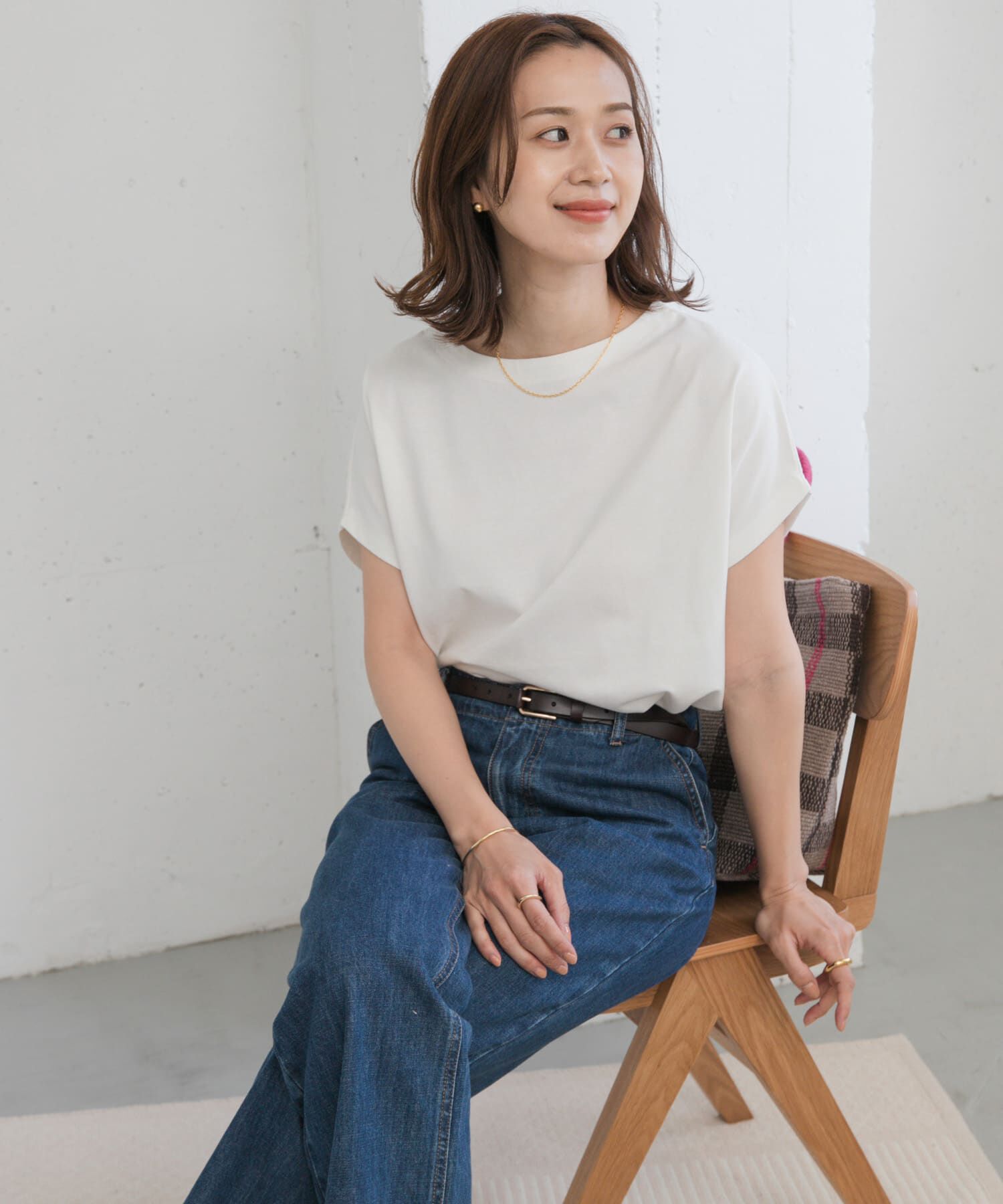 URBAN RESEARCH DOORS「ドライコットンボートネックプルオーバー」|Tシャツ・カットソー|