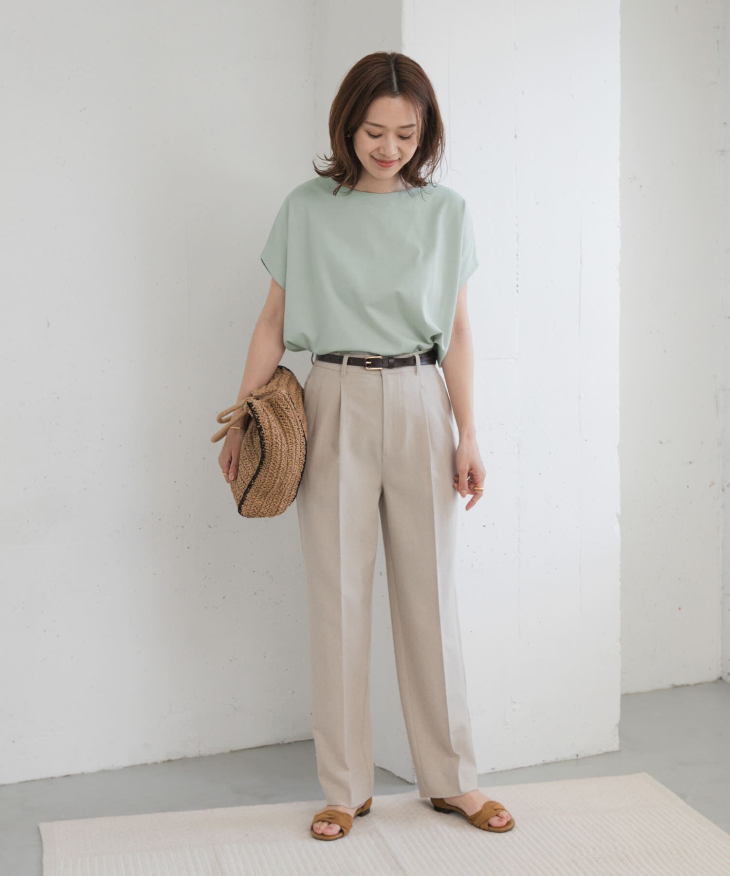 URBAN RESEARCH DOORS「ドライコットンボートネックプルオーバー」|Tシャツ・カットソー|