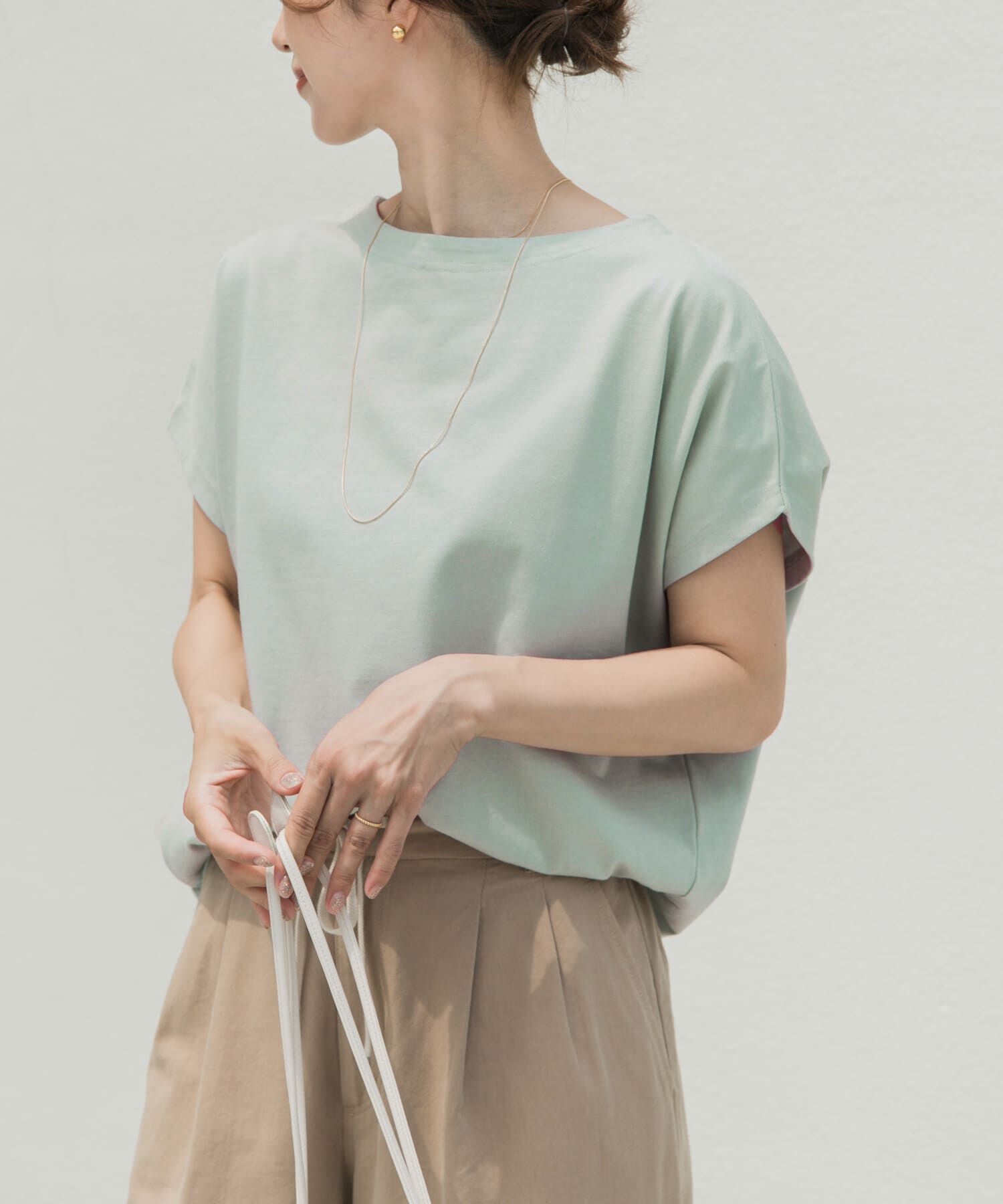 URBAN RESEARCH DOORS「ドライコットンボートネックプルオーバー」|Tシャツ・カットソー|