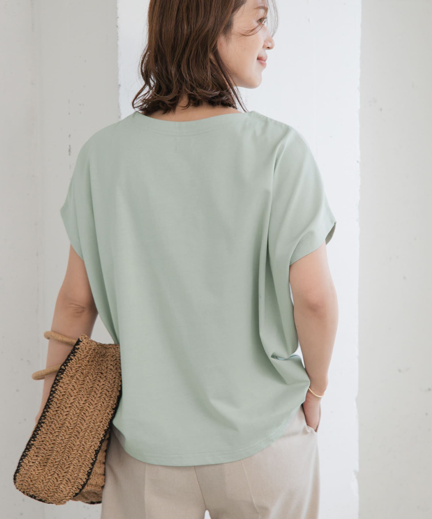 URBAN RESEARCH DOORS「ドライコットンボートネックプルオーバー」|Tシャツ・カットソー|