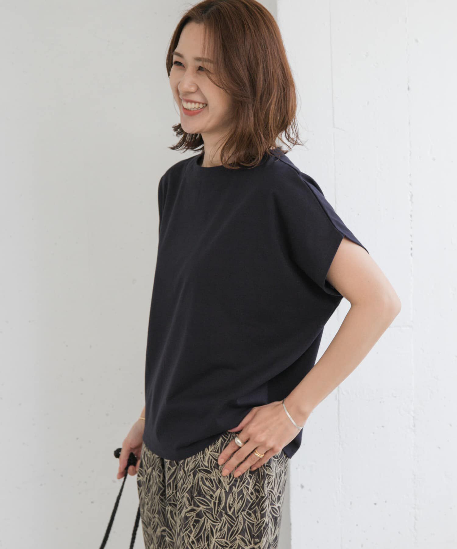 URBAN RESEARCH DOORS「ドライコットンボートネックプルオーバー」|Tシャツ・カットソー|