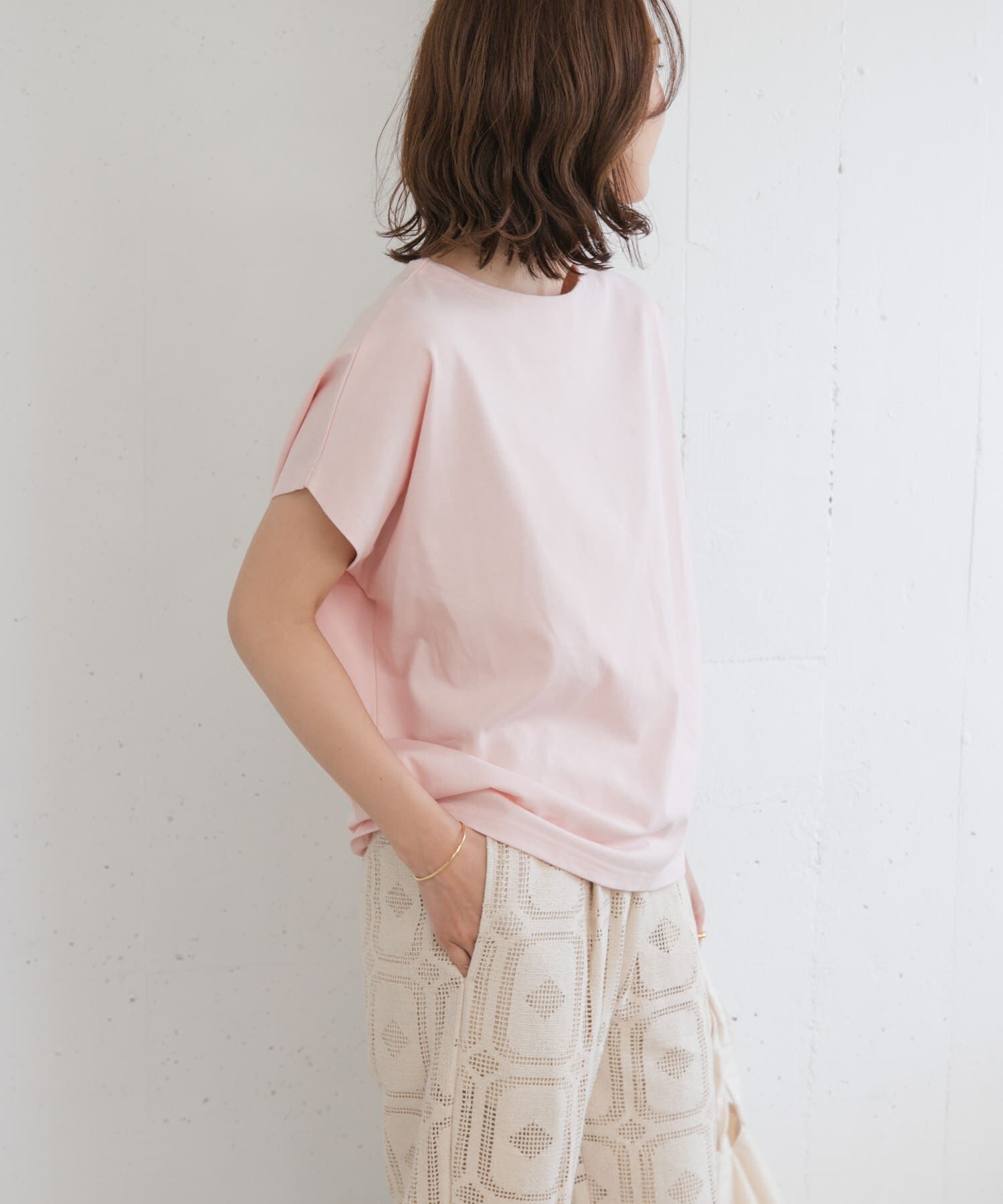 URBAN RESEARCH DOORS「ドライコットンボートネックプルオーバー」|Tシャツ・カットソー|