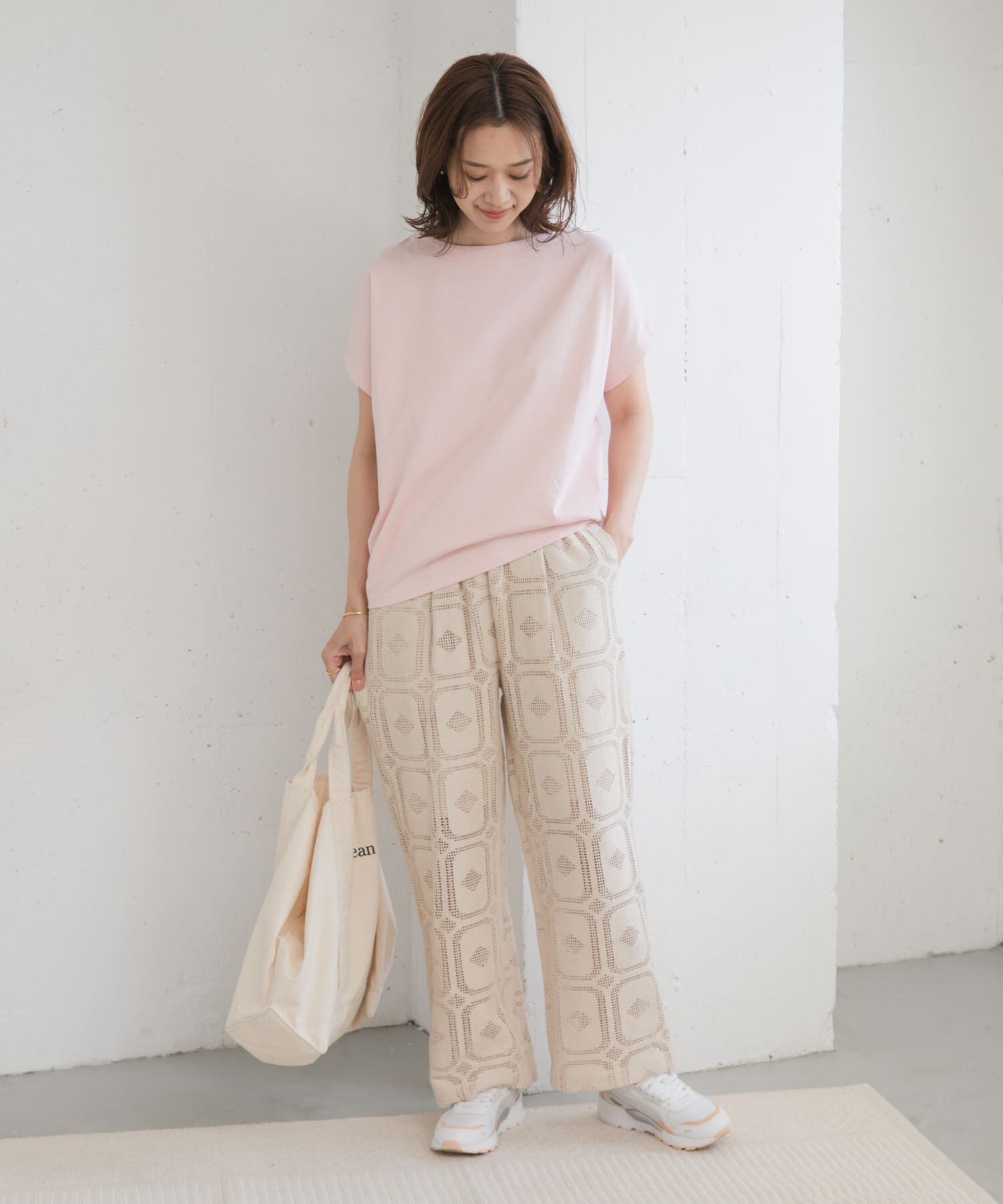 URBAN RESEARCH DOORS「ドライコットンボートネックプルオーバー」|Tシャツ・カットソー|