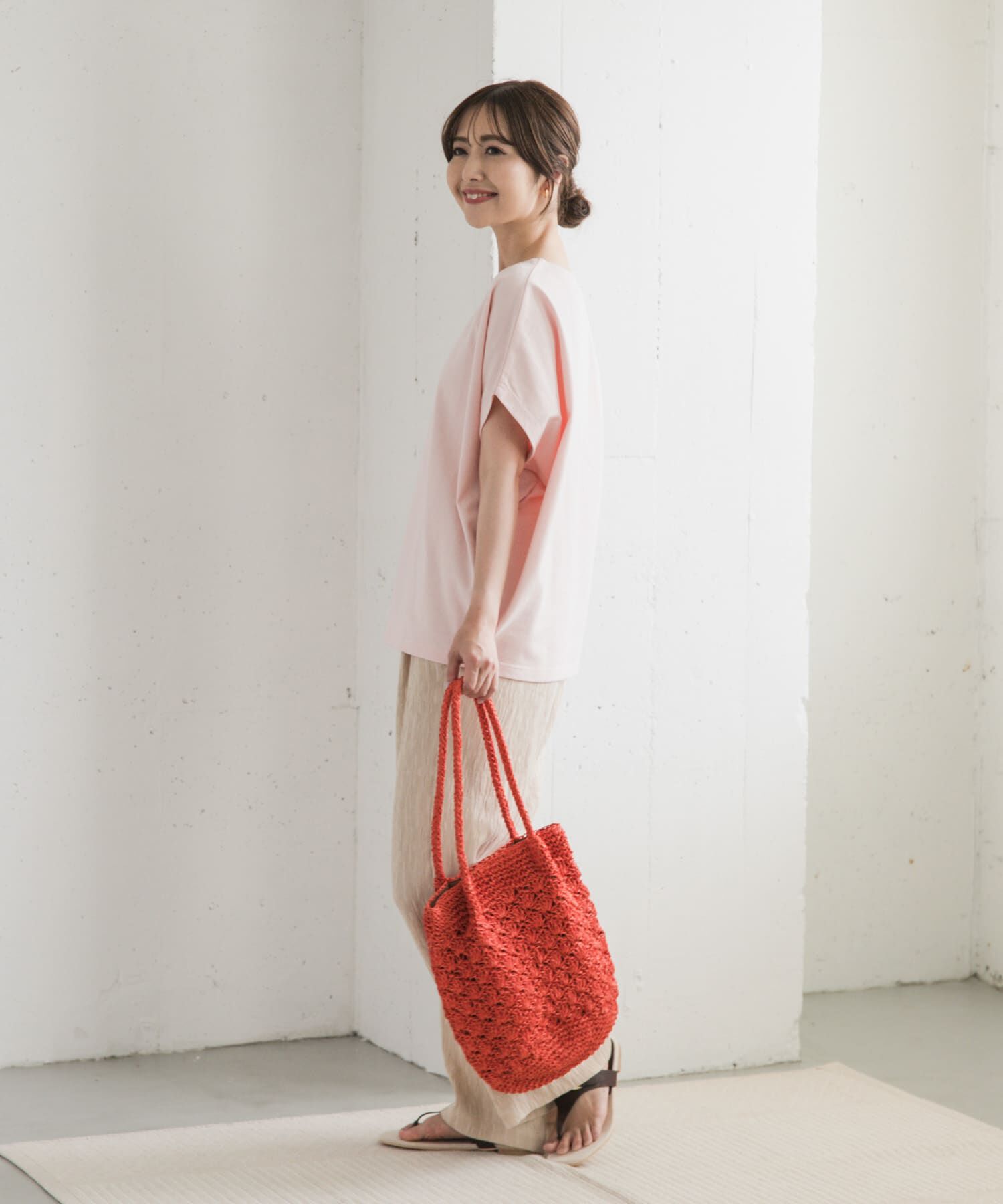 URBAN RESEARCH DOORS「ドライコットンボートネックプルオーバー」|Tシャツ・カットソー|