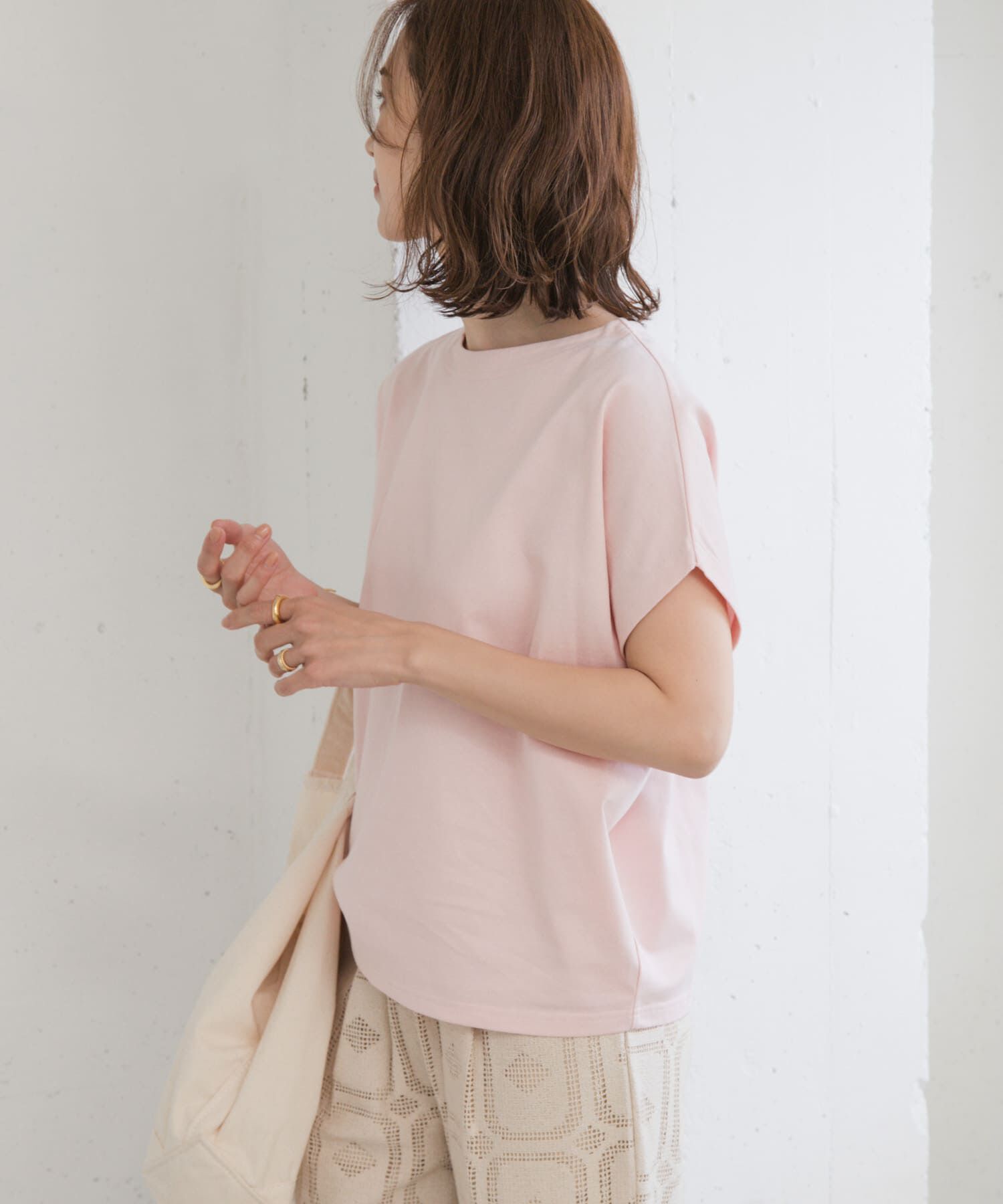 URBAN RESEARCH DOORS「ドライコットンボートネックプルオーバー」|Tシャツ・カットソー|