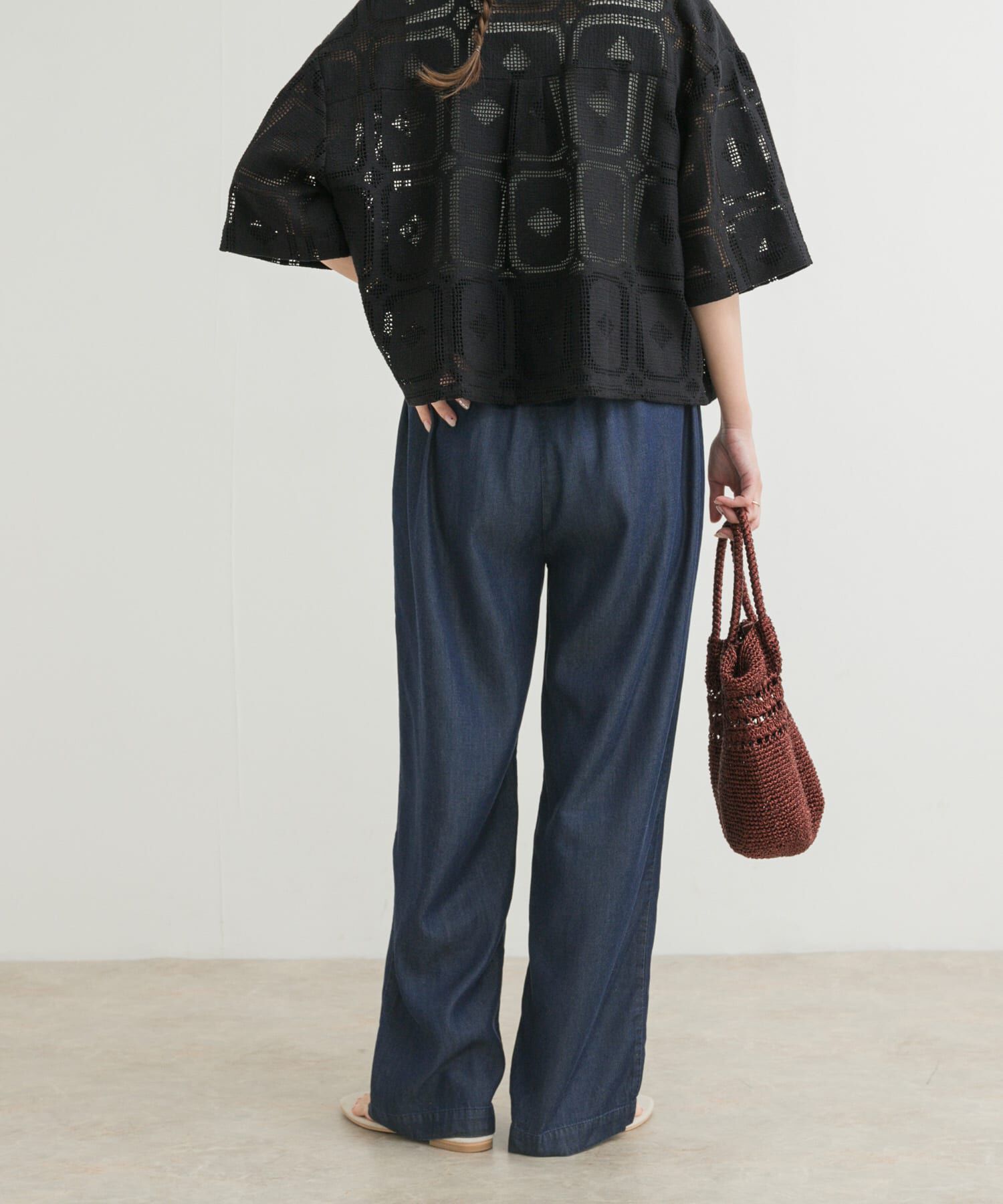 URBAN RESEARCH DOORS「リヨセルデニムイージーパンツ」|デニム|