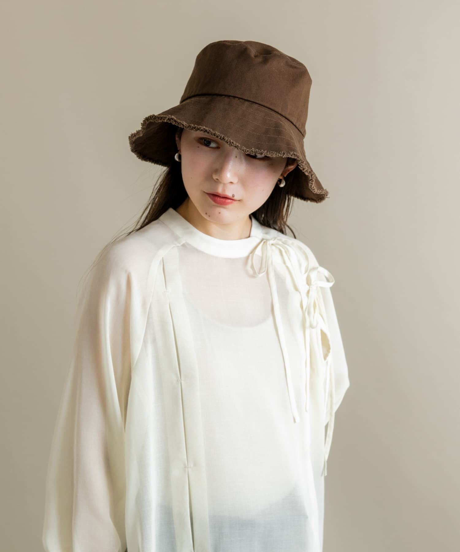 SMELLY「ツイルフリンジバケットハット」|ハット|