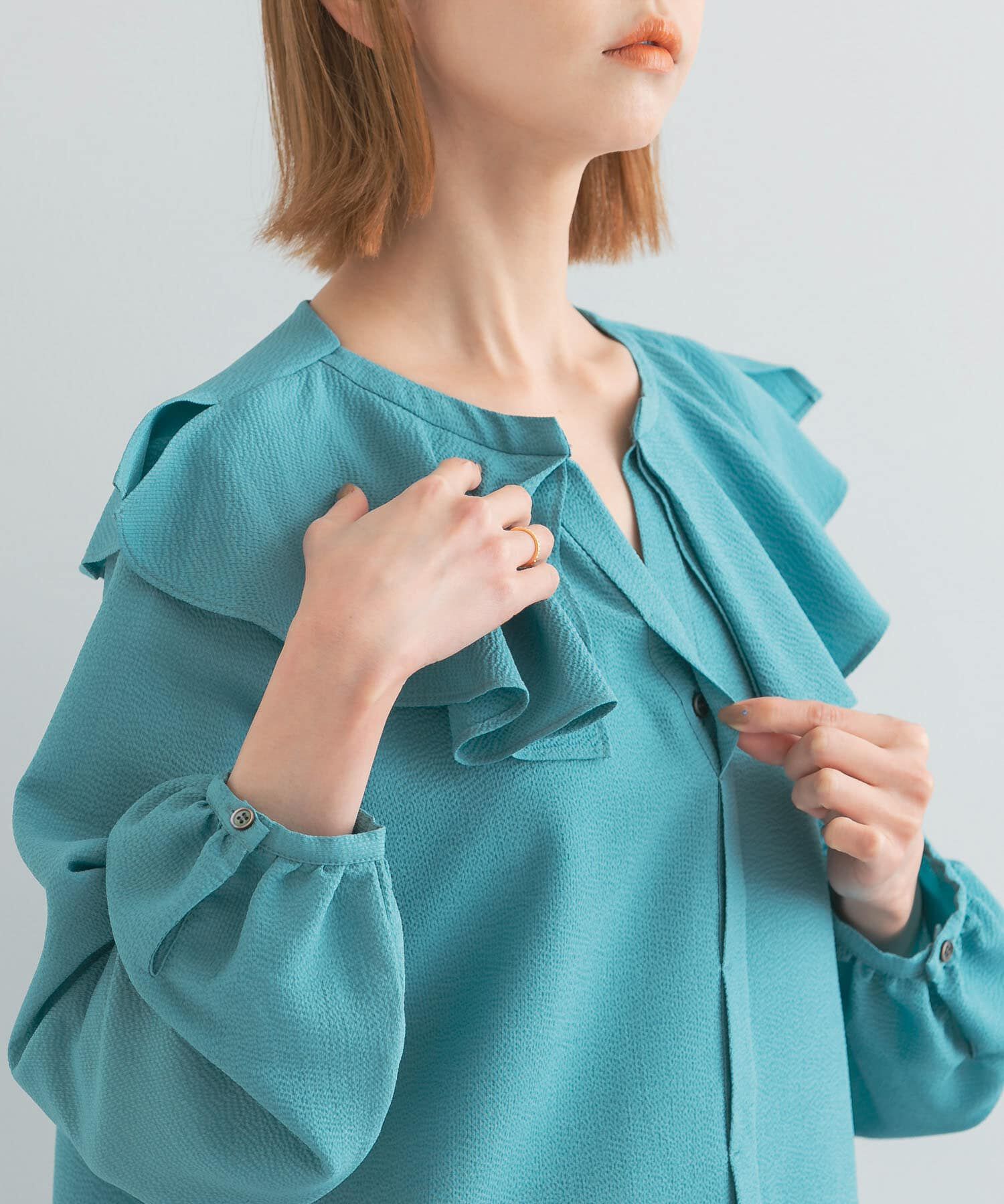 URBAN RESEARCH ROSSO「楊柳フリルブラウス」|シャツ・ブラウス|