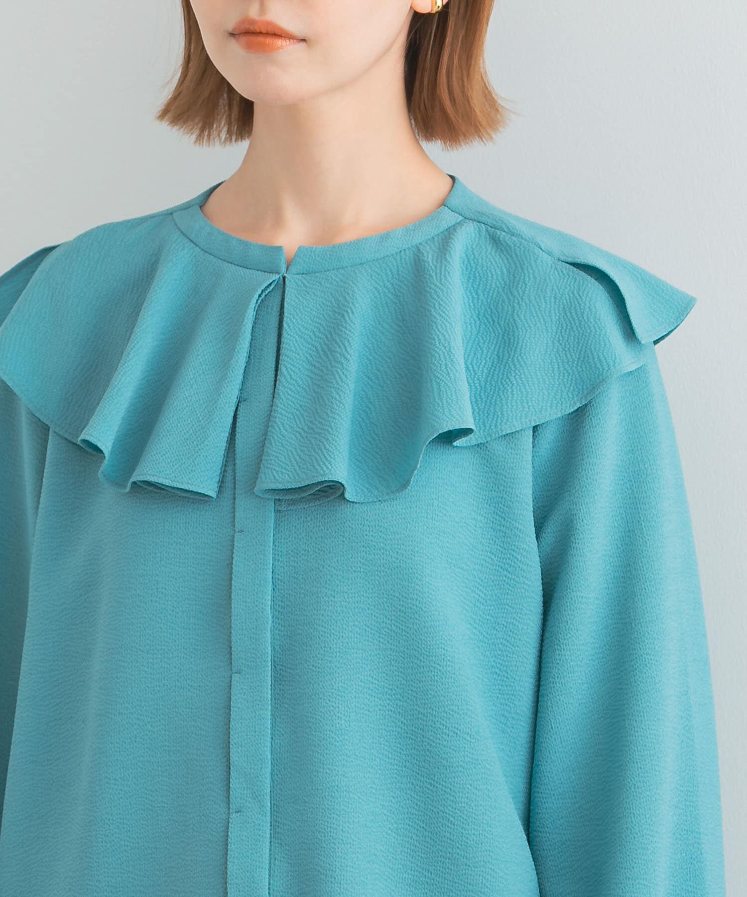 URBAN RESEARCH ROSSO「楊柳フリルブラウス」|シャツ・ブラウス|